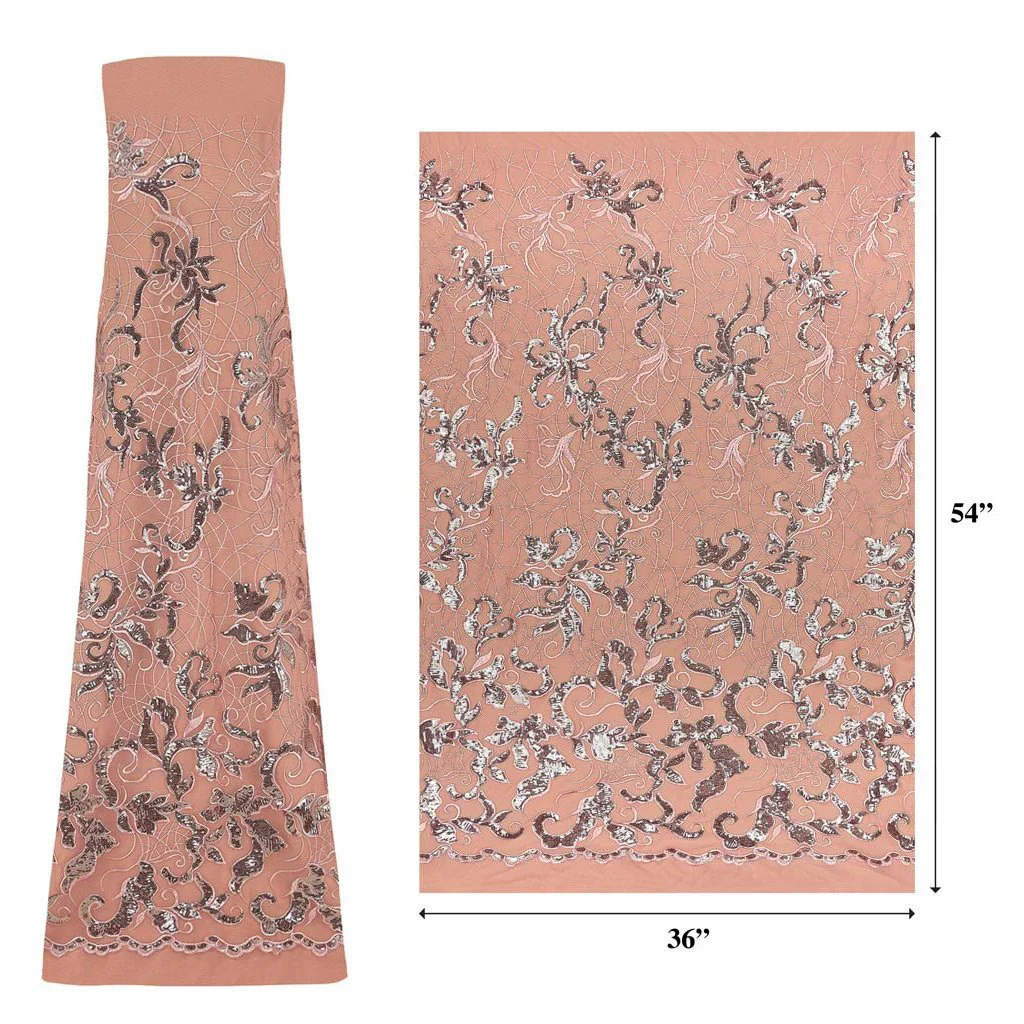 Renaissance Stretch Mesh Sequin Fabric | Blue Moon Fabrics - Image 10