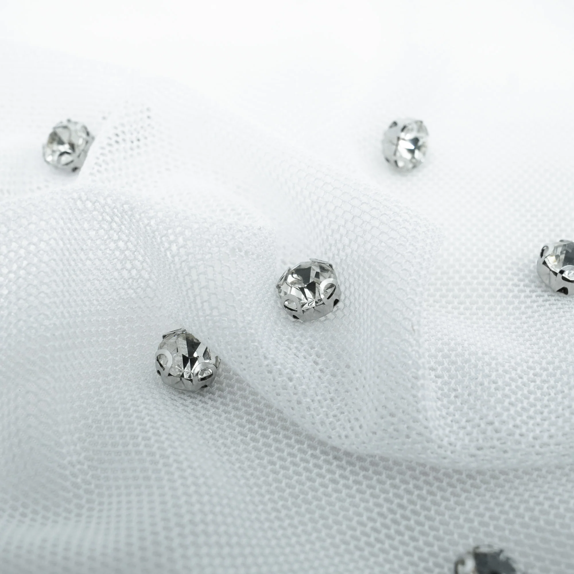 Stellar Rhinestone Stretch Mesh Fabric | Blue Moon Fabrics - Image 10